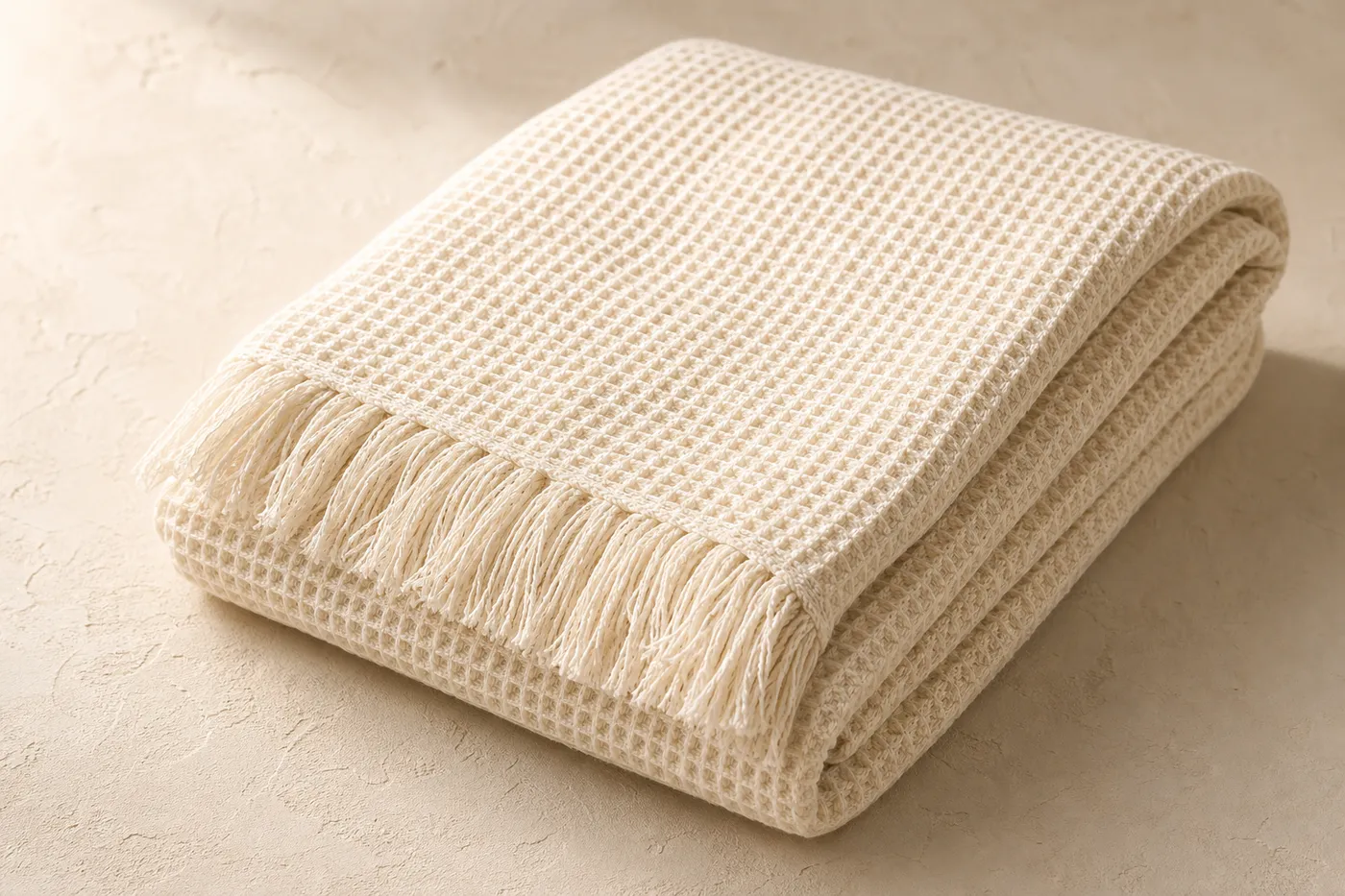 Plaid Coton Gaufré Compact Signature