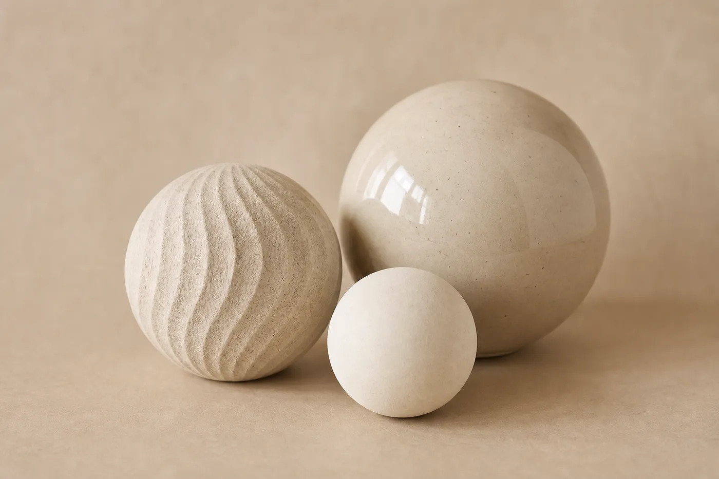 Trio Boules Céramique Déco — N°22