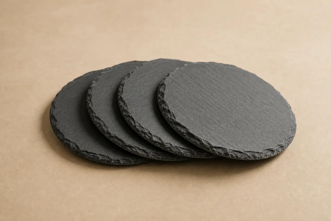 Sous-Verres Ardoise (Lot de 4) — N°01